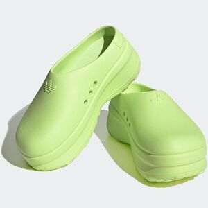 NWOT Adidas Lime Green Clogs